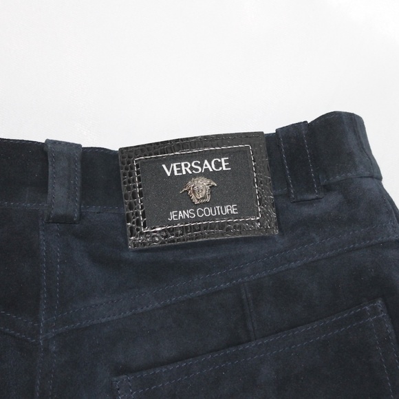 Authentic Vintage Versace Suede Mini Skirt - Picture 5 of 7